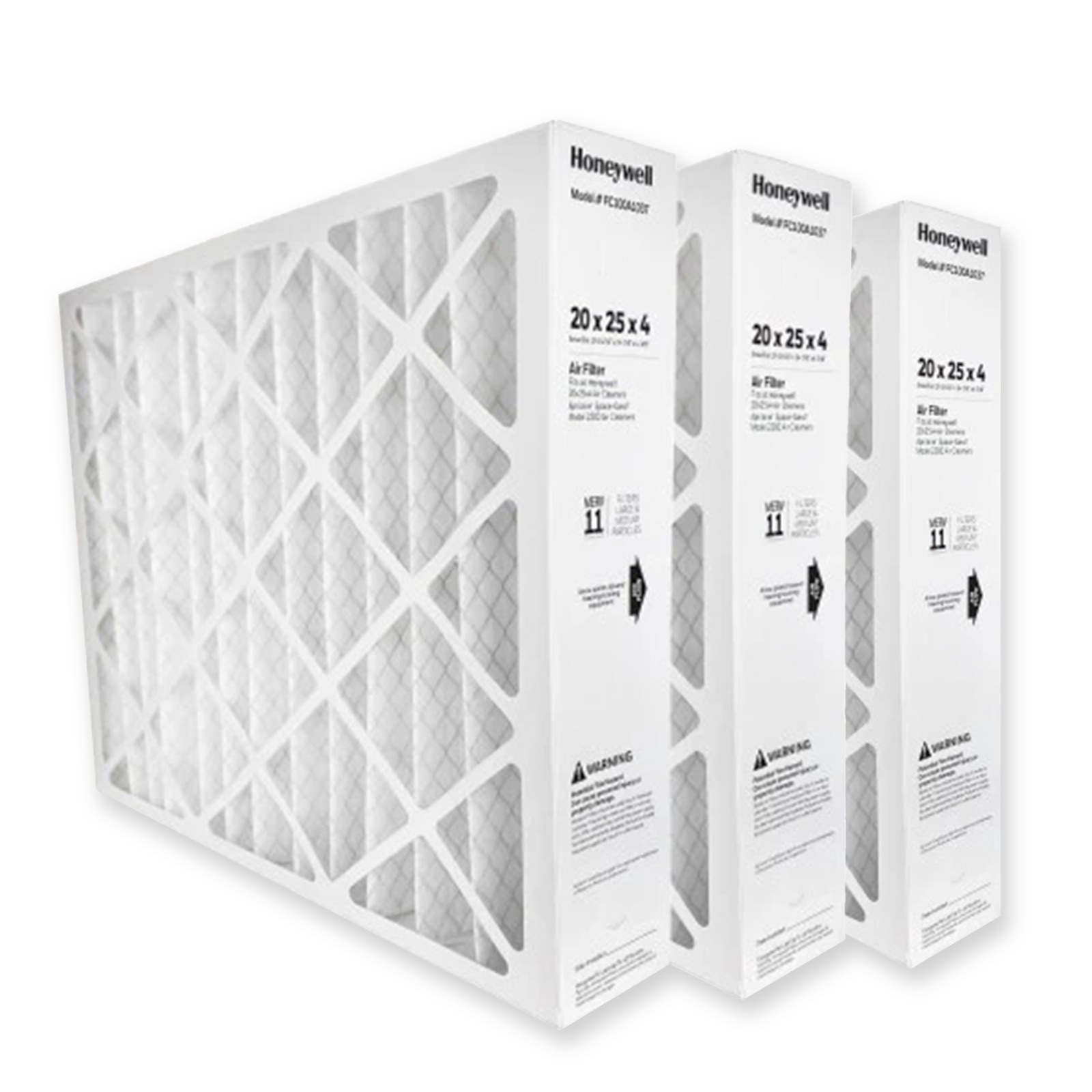 3-PACK Honeywell Home Air Filters 20″ x 25″ x 4″ FC100A1037 MERV 11 Genuine OEM