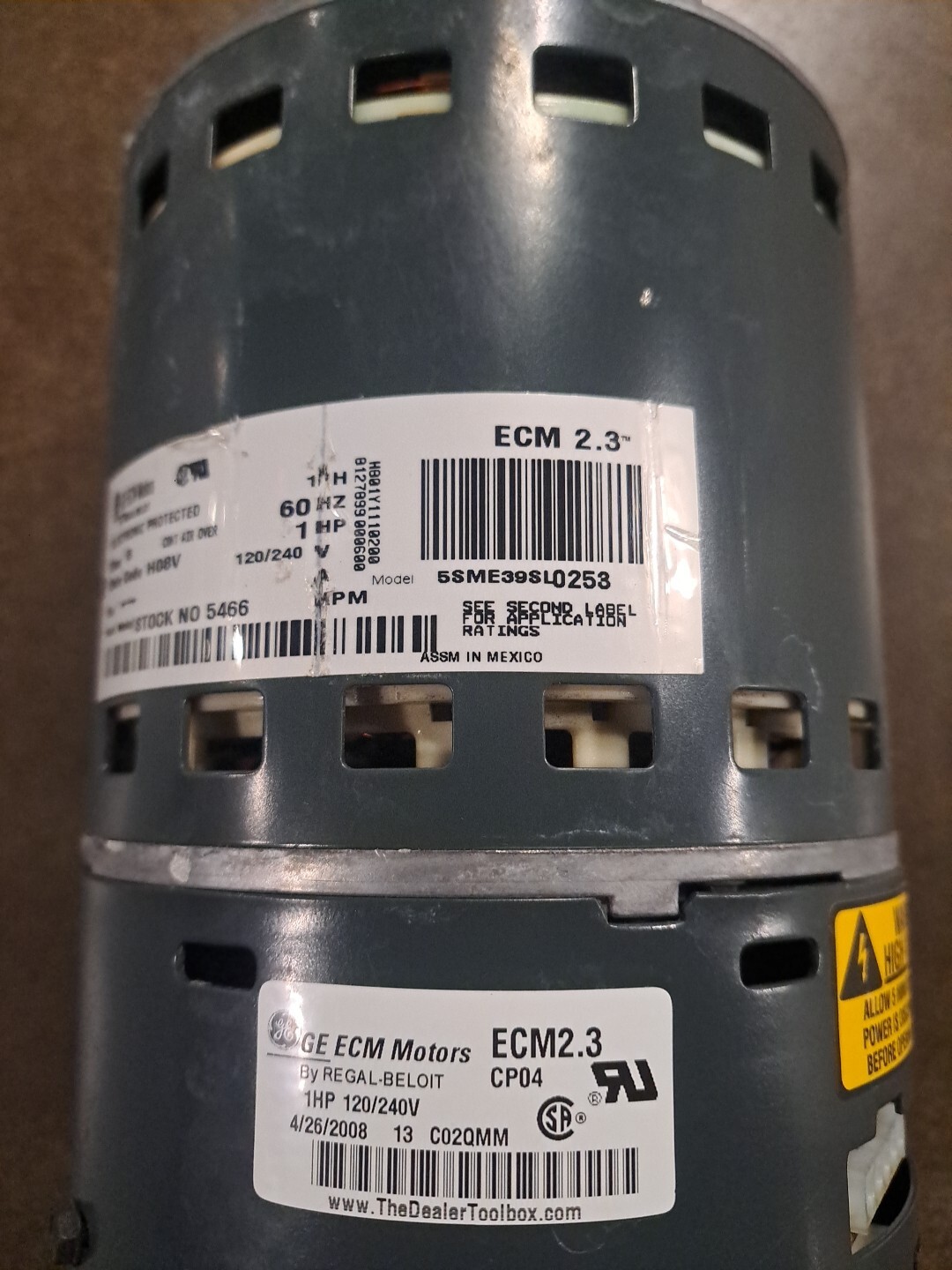 GE ECM 2.3 / 5SME39SL0253 1hp Blower Motor 120/240 W ECM MODULE CP04 / 18M8101 ♧