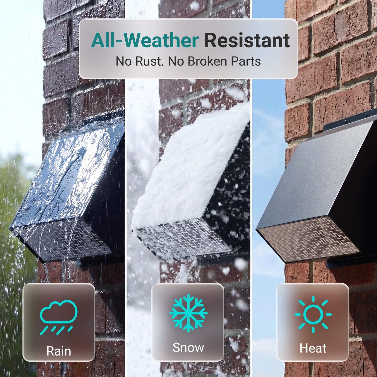 Blooming Pearl Dryer Vent Cover For – 4 Inch Black 304 Stainless Steel Exterior