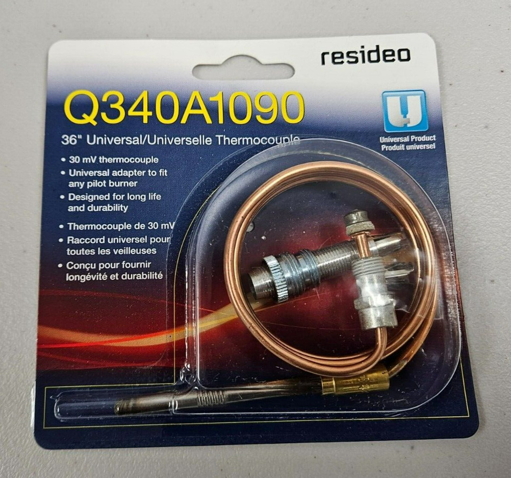 RESIDEO HONEYWELL Q340A1090 36″ UNIVERSAL THERMOCOUPLE 30mV NEW W/ ADAPTER