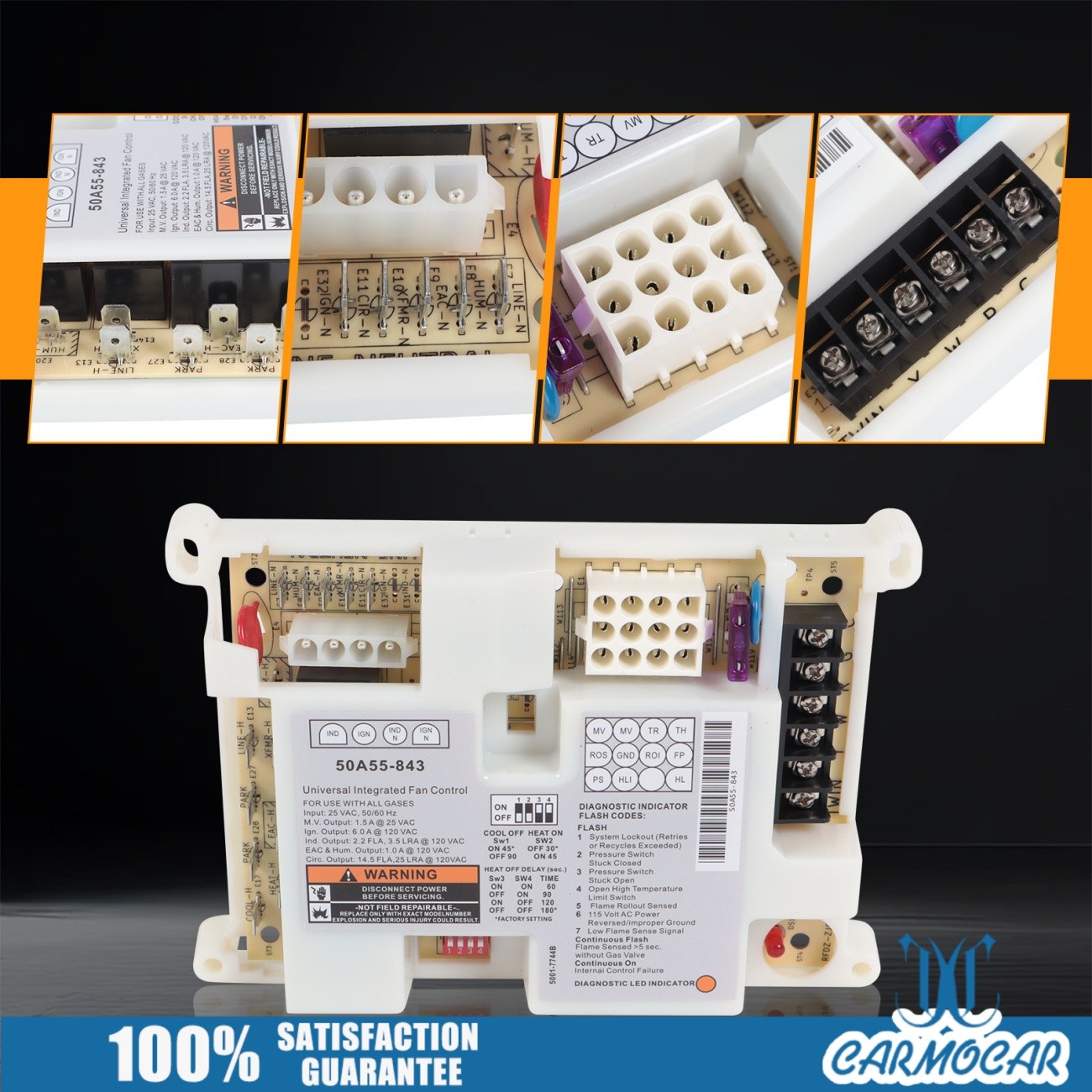 50A55-843 Integrated Furnace Control Board Fits For White Rodgers Lennox