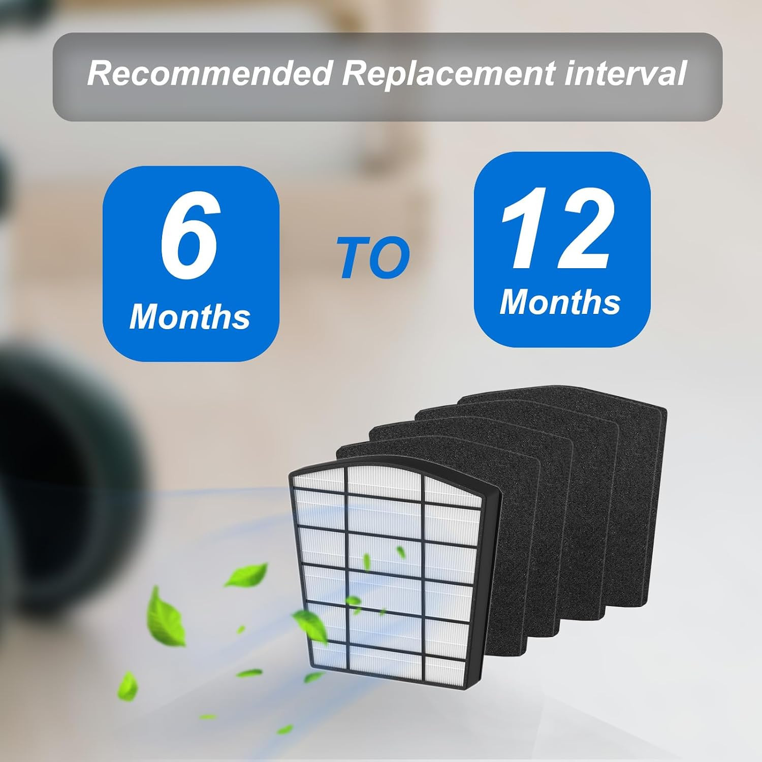 Replacement Filter LP-HF550P Compatible with Live-Pure Bali Series LP550TH LP550
