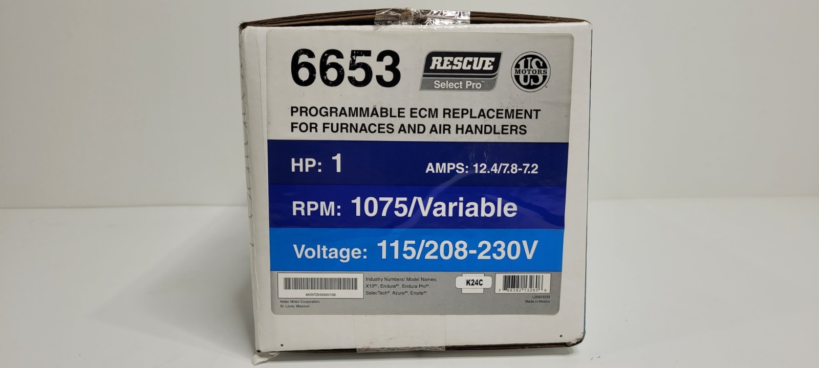 US Motors 6653 Direct Drive Motor, Replaces Selectech X13 and EnduraPro