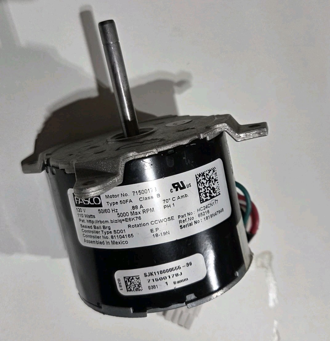 71500178 HC24CN117 81104165 inducer motor not tested sold as is