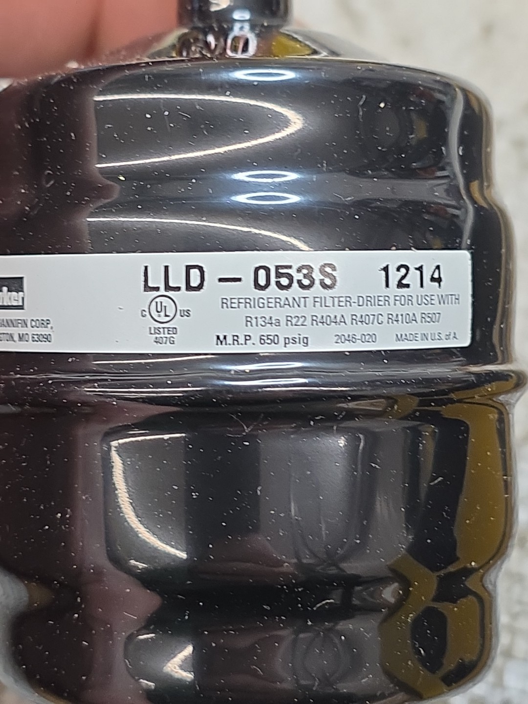 Parker 3/8″ Inch ODF 5 Cu In Solder LLD 053S Liquid Line Filter-Drier NIB