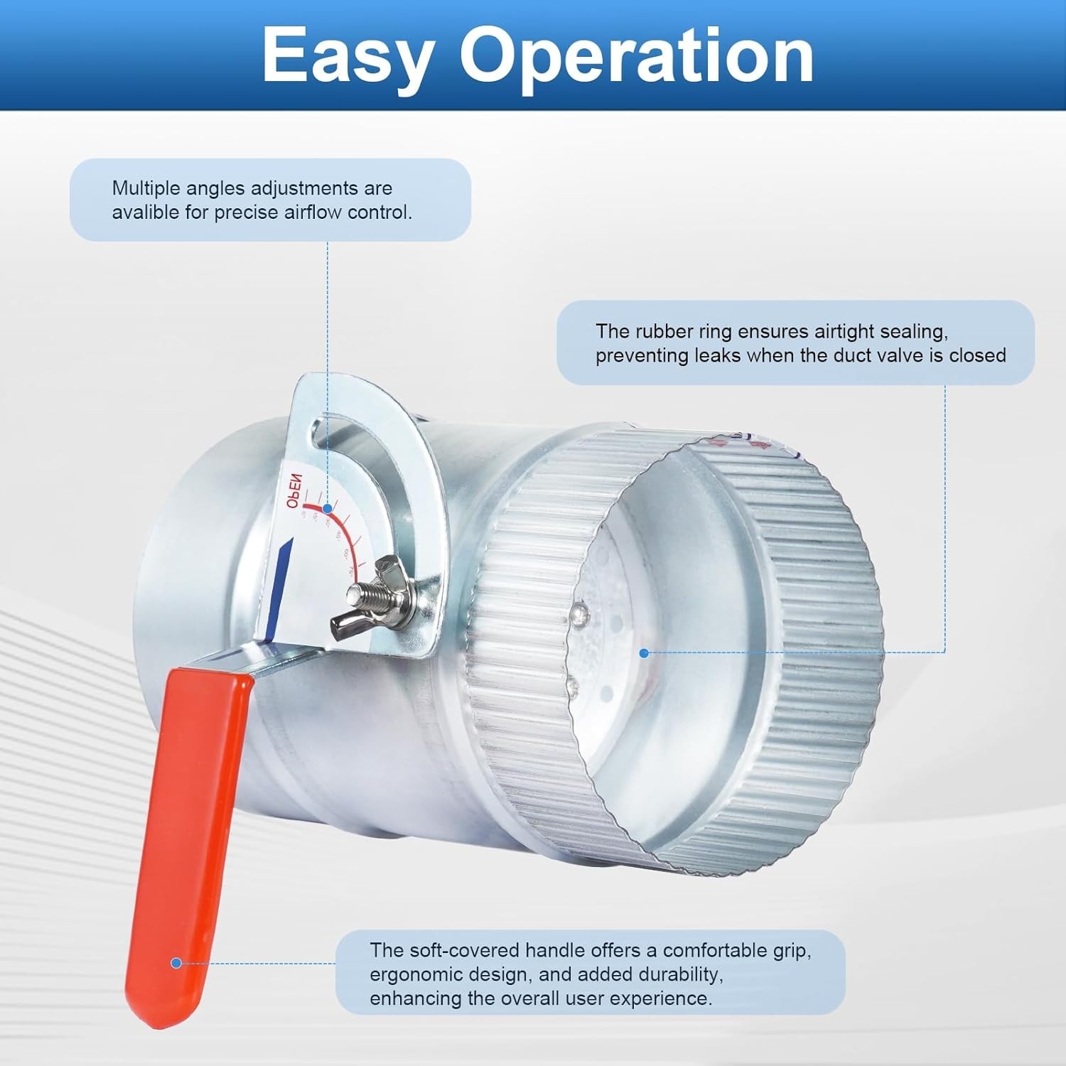 HVAC Manual Volume Damper – Galvanized Iron Construction