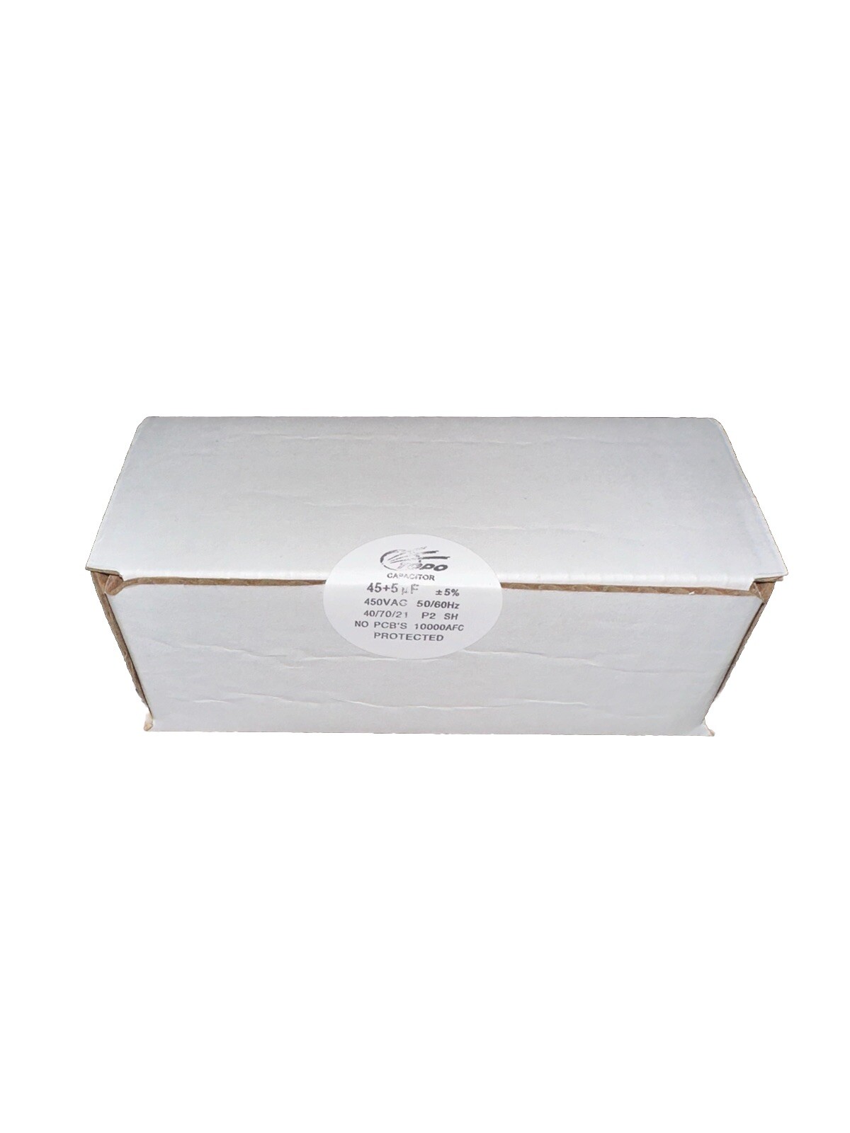 45/5 MFD Round Motor Dual Run Capacitor 45+5 uF 370 440 Volt AC VAC HVAC