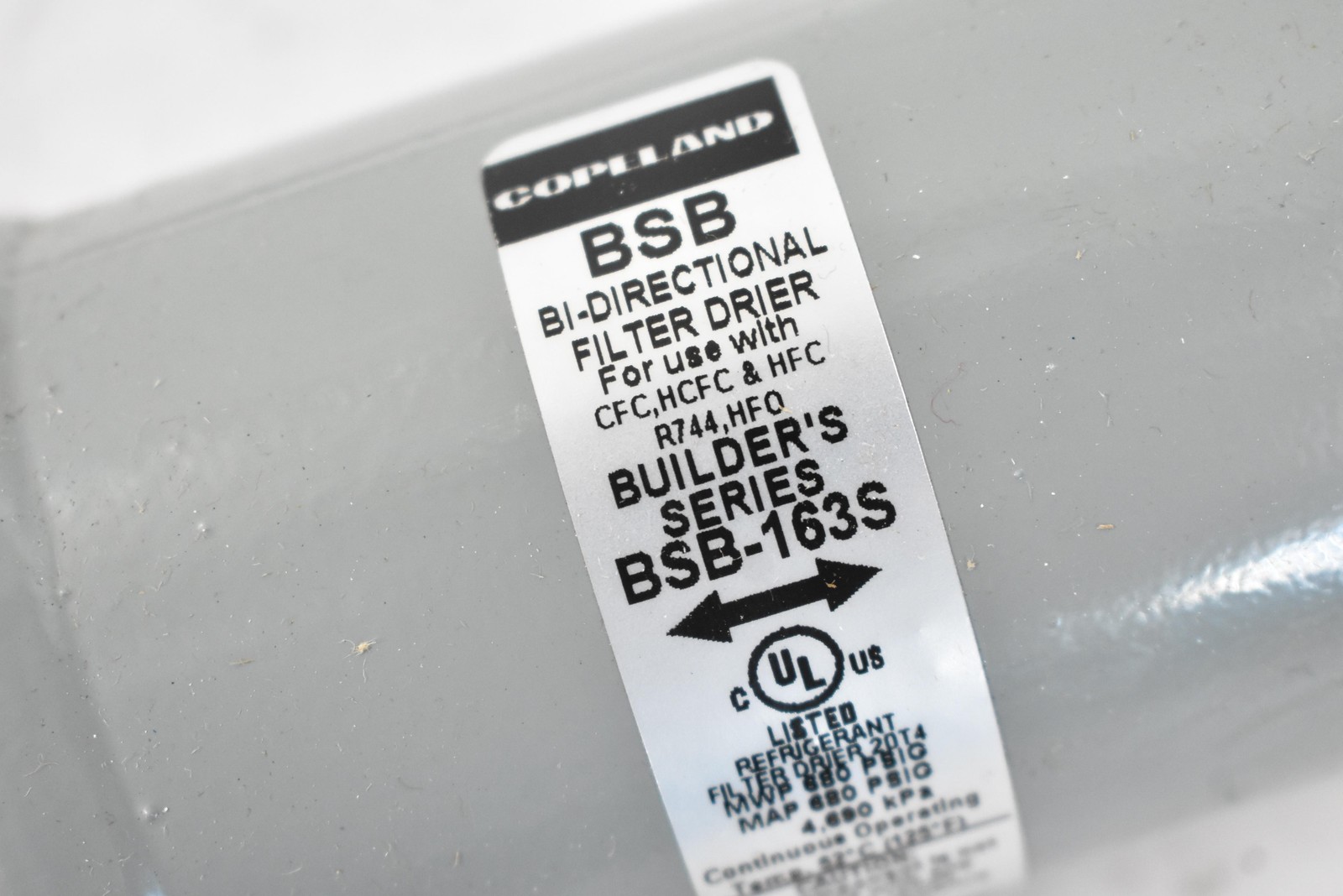 Copeland BSB-163S Bi-Directional Filter Drier 3/8 In Gray Steel 066131 Mexico