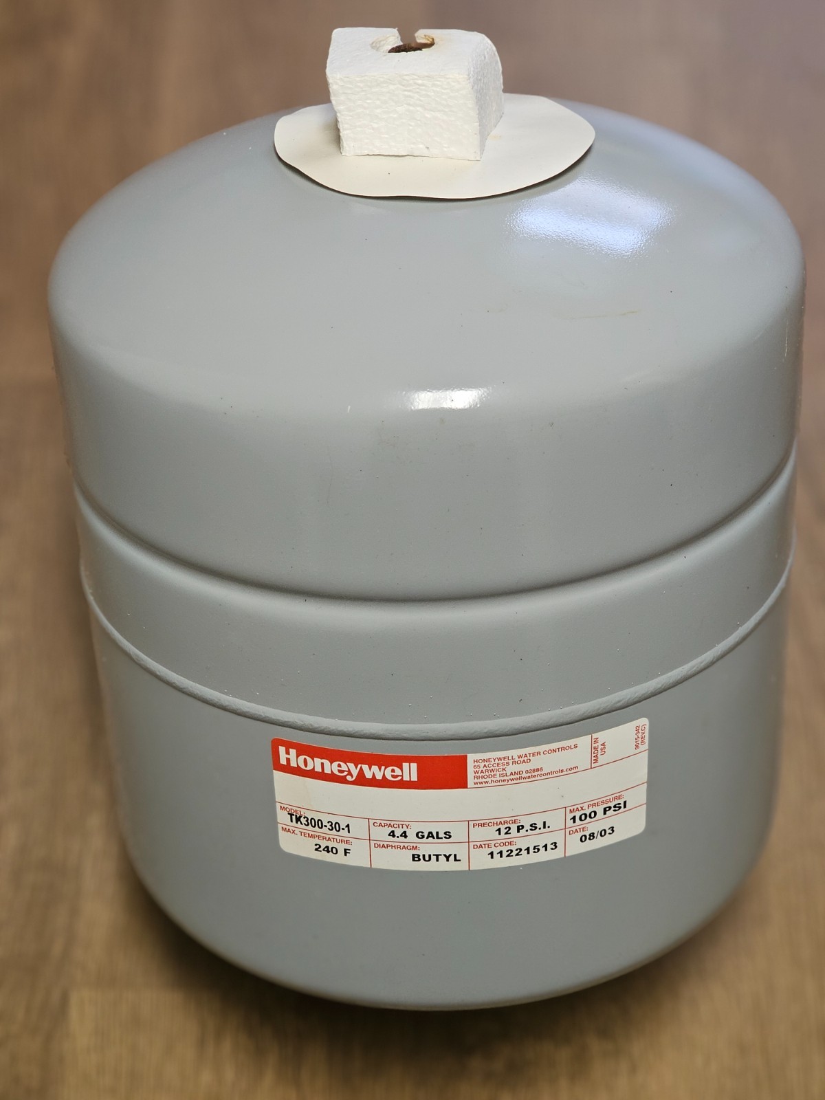 Honeywell Expansion Tank Model TK30 – 30-1, NEW