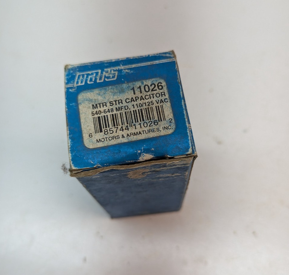 Mars 11026 Round Motor Start Capacitor 540-648 MFD 110/125VAC 235971503 USA