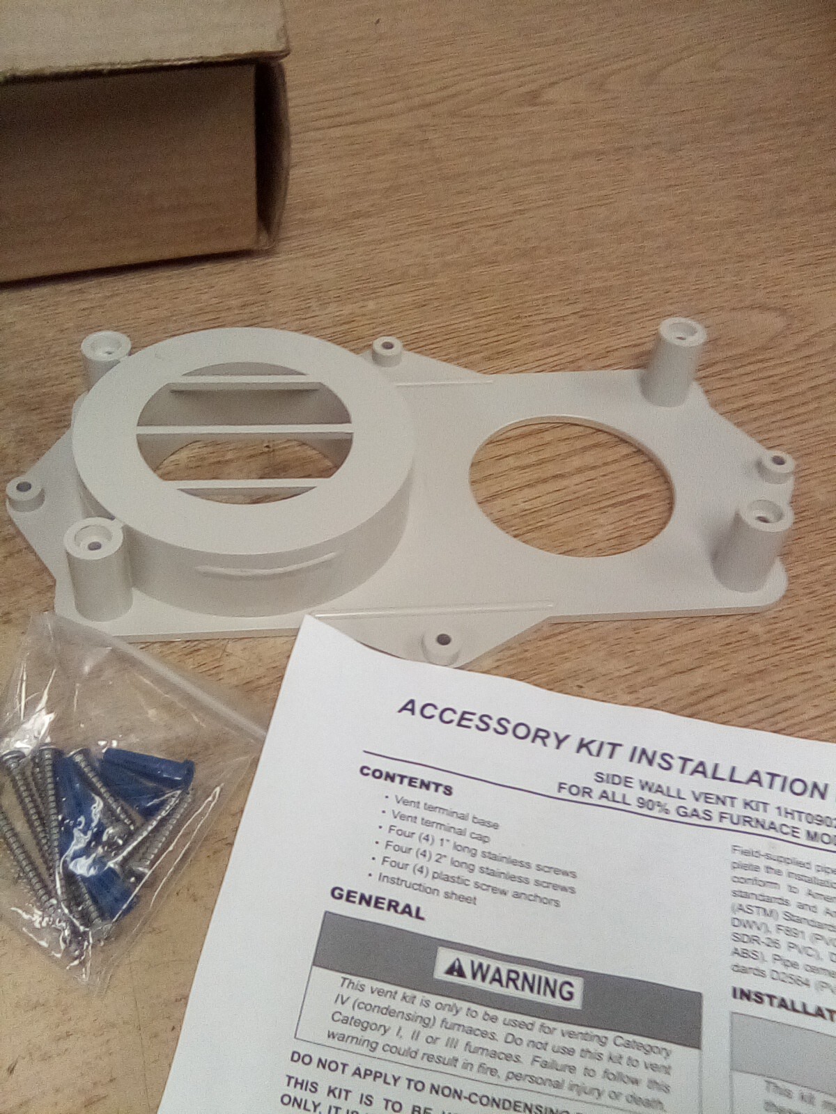 York HVAC Service Parts S1-1HT0902 Horizontal Vent Terminal Kit