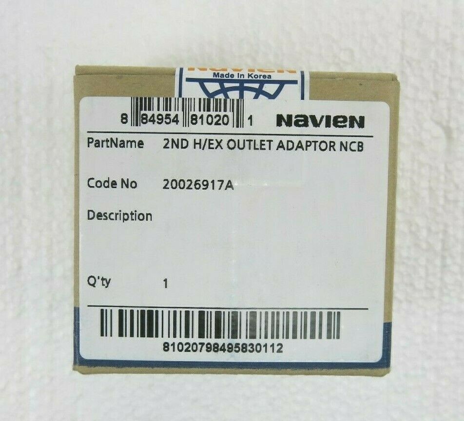 Factory Sealed Navien #20026917A 2nd Heat Exchanger Outlet Adapter