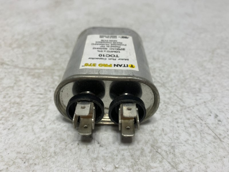 Titan Pro TOC10 Motor Run Capacitor 10MFD 370VAC Oval