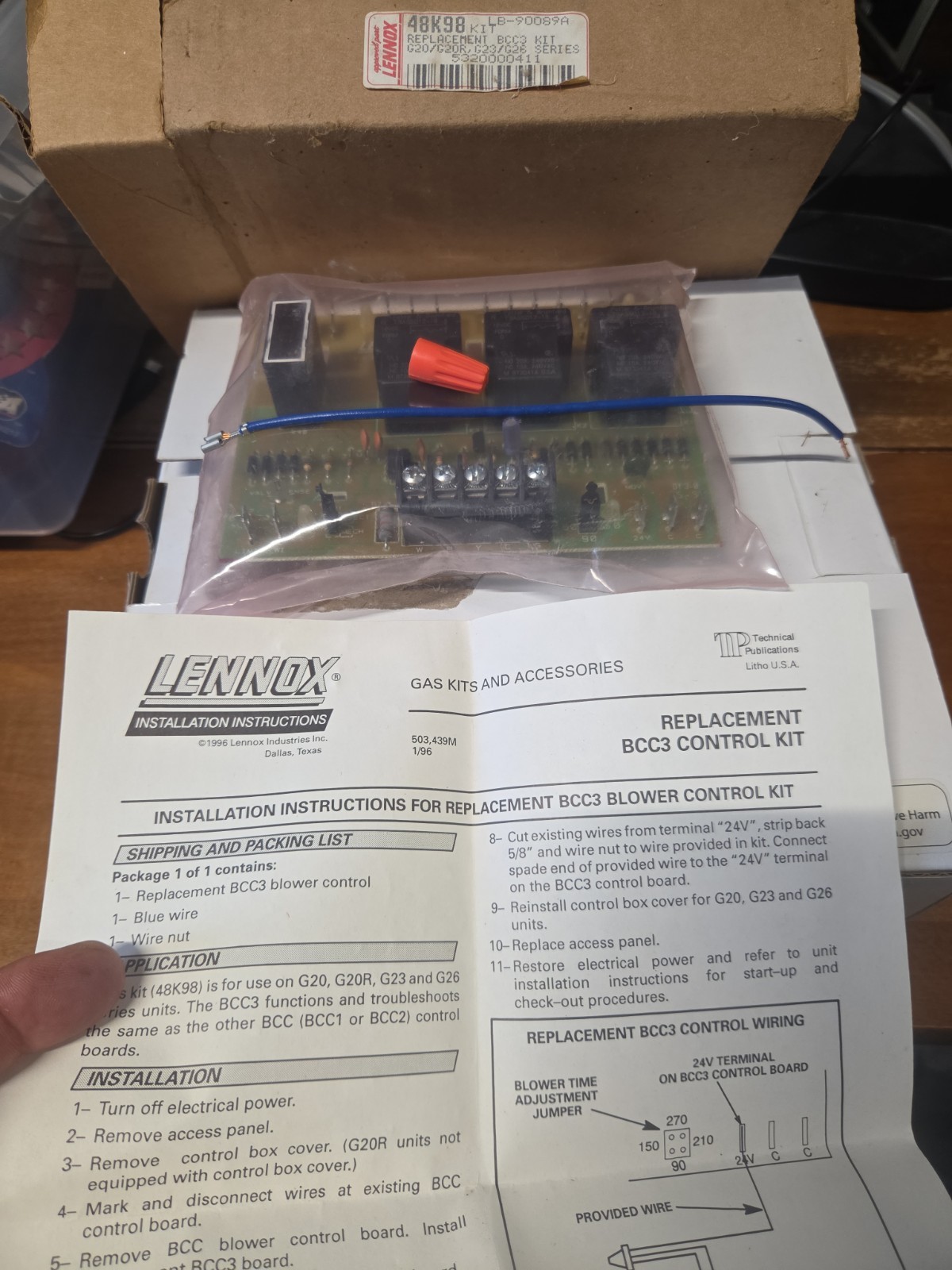 Lennox 48K98 Furnace Control Circuit Board Replacement LB-90678 NOS Factory Part