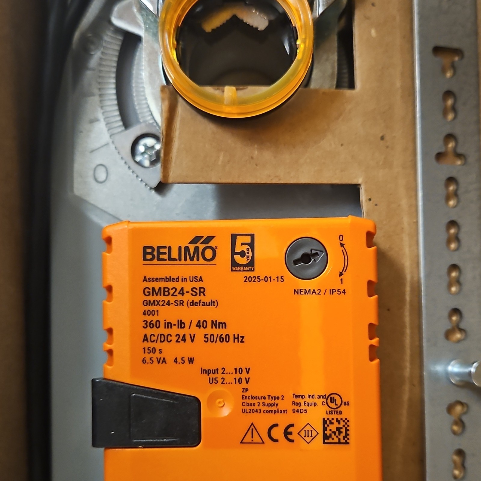 Belimo GMB24-SR HVAC Damper Actuator 24V 360 in-lb 40 Nm AC/DC 50/60Hz