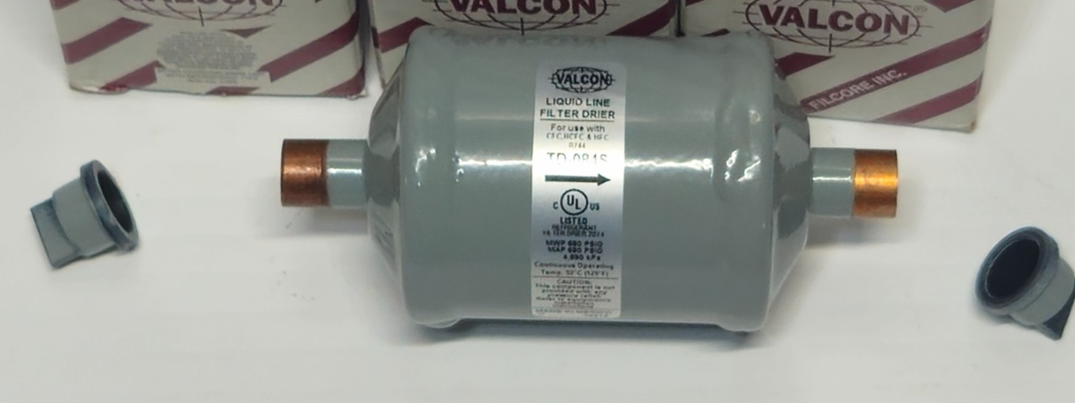 (3) Valcon TD084S Liquid Line Filter Drier 1/2″ ODF • 8 cu in • PCN:059701 NIB