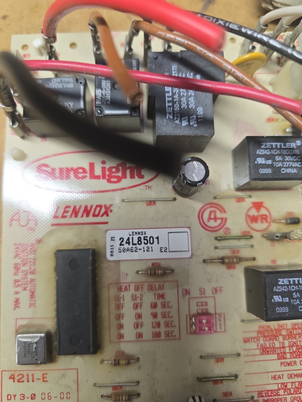 Lennox SureLight Circuit Control Board 50A62-121