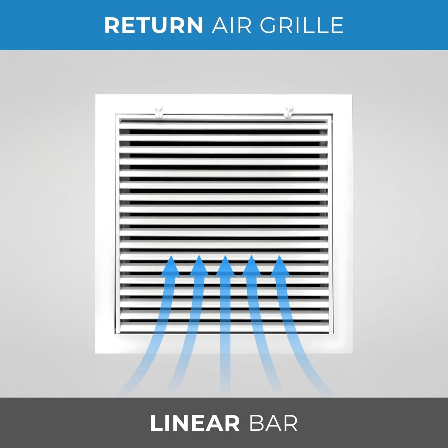 HVAC Premium 24×24 Aluminum Return Filter Grille for 1″ Filter Easy Airflow