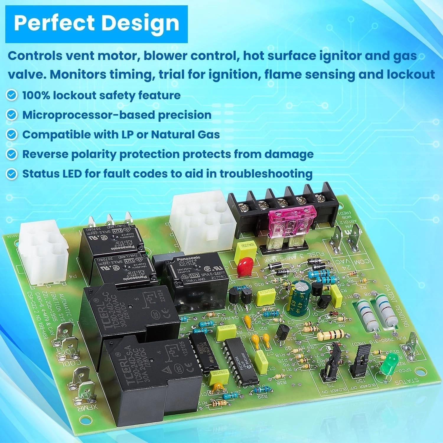 Upgraded Circuit Board for York Luxaire Furnaces