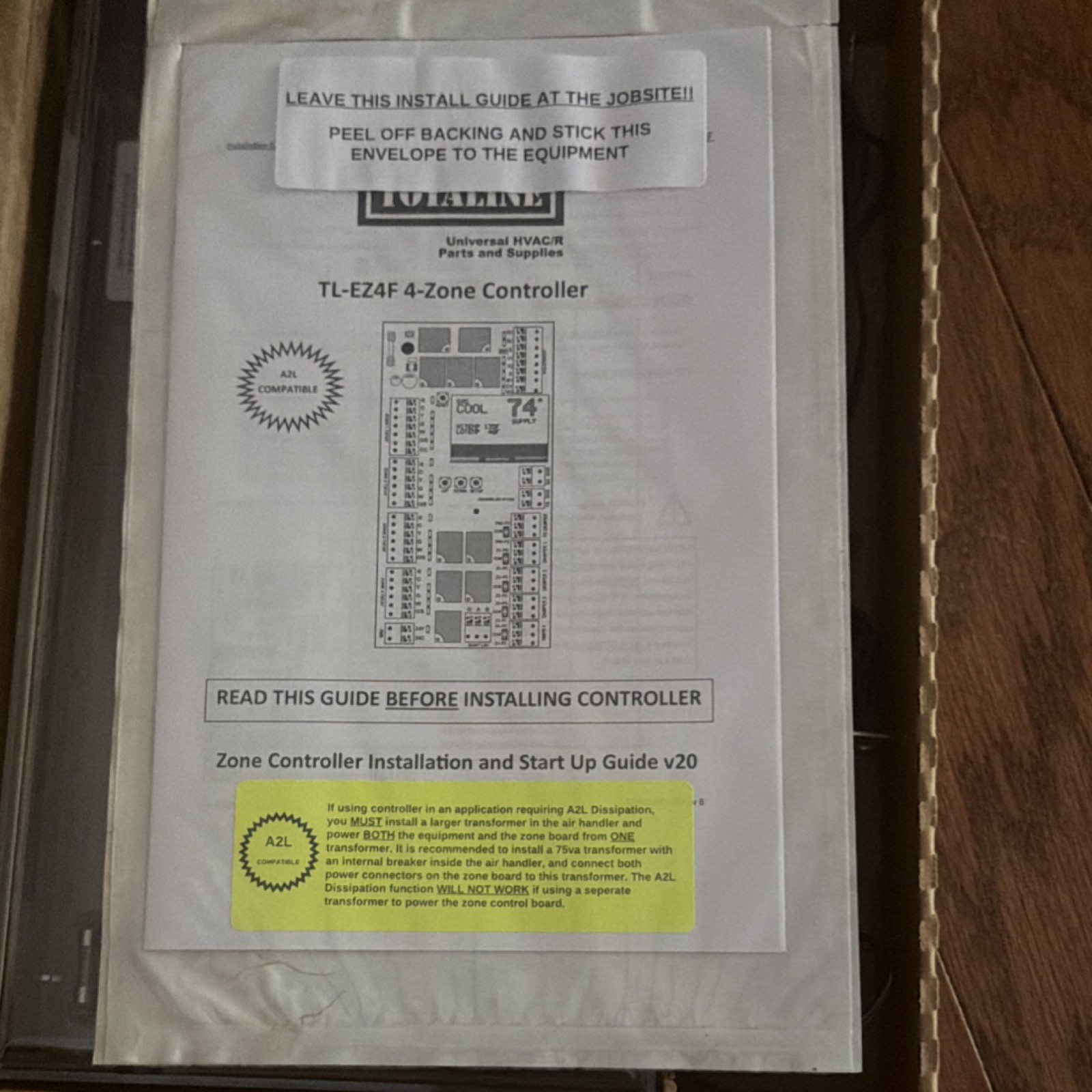 Totaline Zone Control Board TL-EZ4F Universal 4 Zone Controller NEW