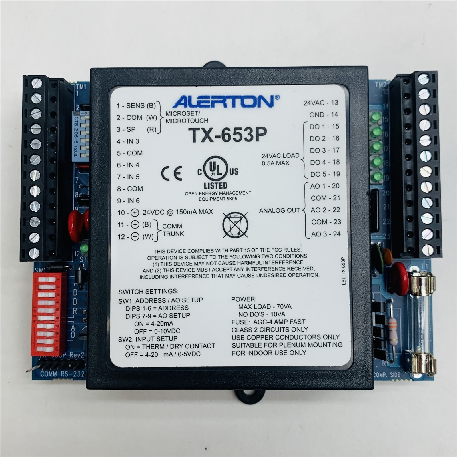 Alerton TX-653P Programmable HVAC DDC Controller Building Automation Module