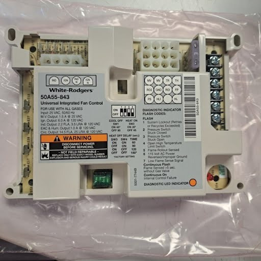 White Rodgers 50A55-843 Universal Integrated Furnace Control 4/06AM