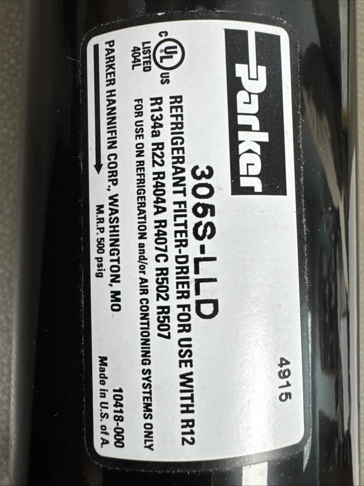 Parker 305S-LLD 5/8″ ODF Solder Gold Label Liquid Line Filter-Drier 450043-003