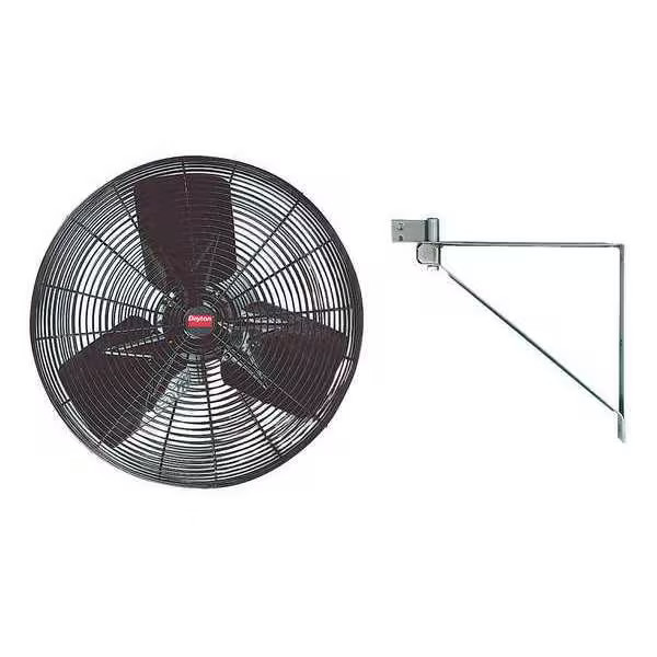 Dayton Light Duty Industrial Fan, Ceiling, Wall Mount, 20 in Blade Dia, 115V,