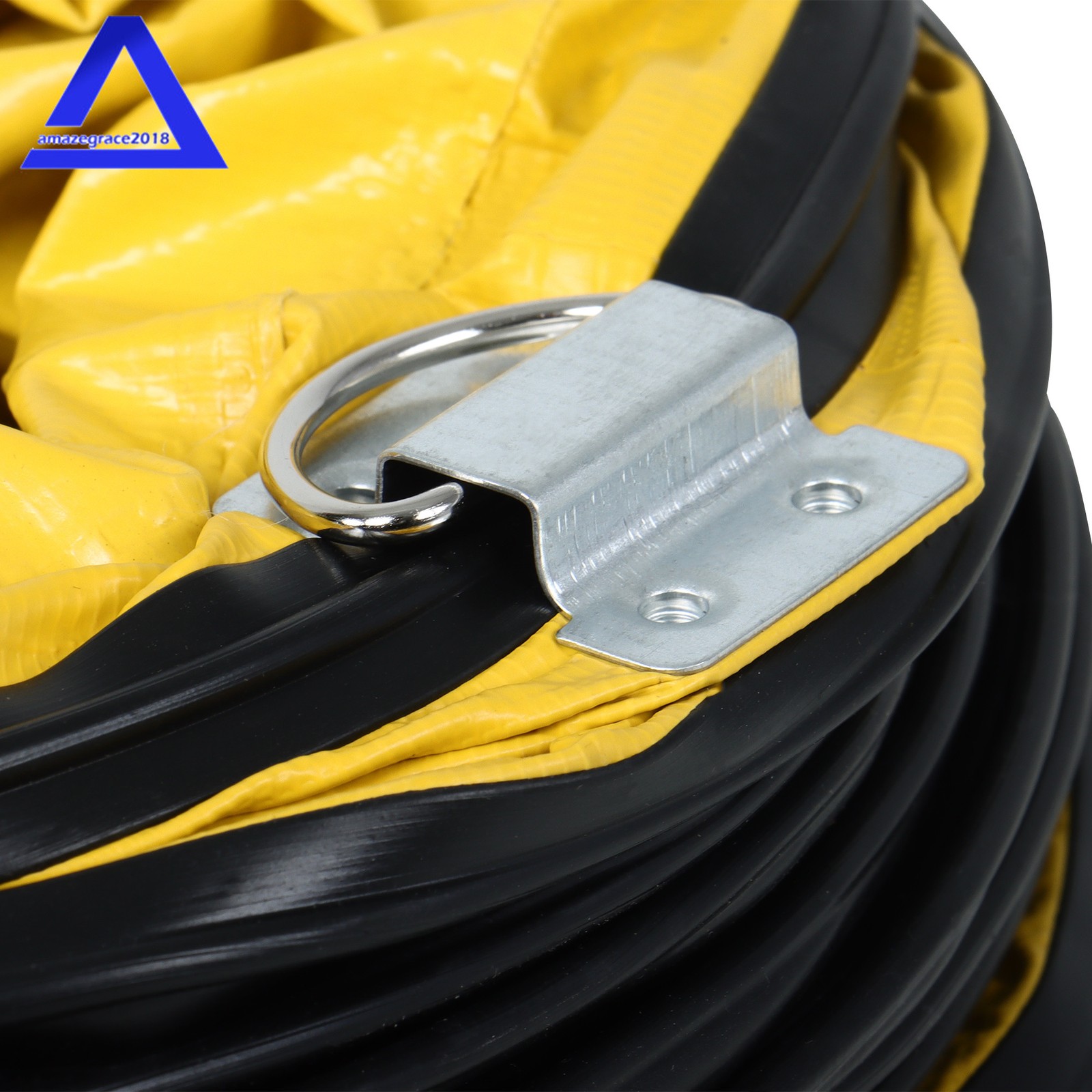 PVC Flexible Duct Hose for Ventilator Blower Fan w/ Rope & D-Ring 8″ × 25FT