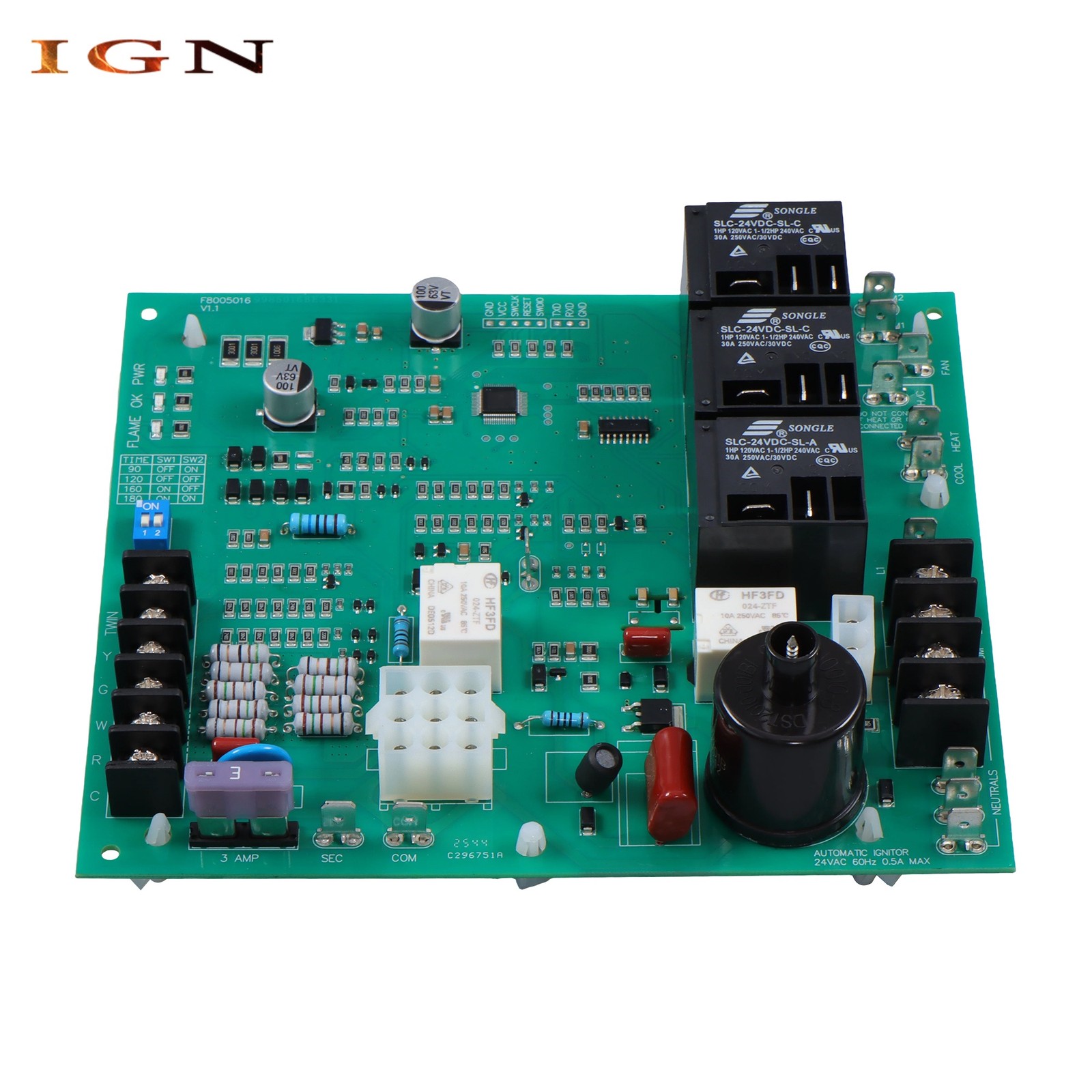 ICM292 Furnace Control Board 62-24140 Ignition Control Circuit Board 62-24140-02