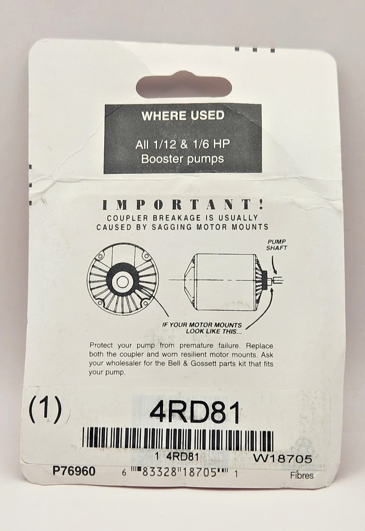 Bell & Gossett 118705 Cast Iron Pump Coupler Coupling Assembly Series 100 NEW