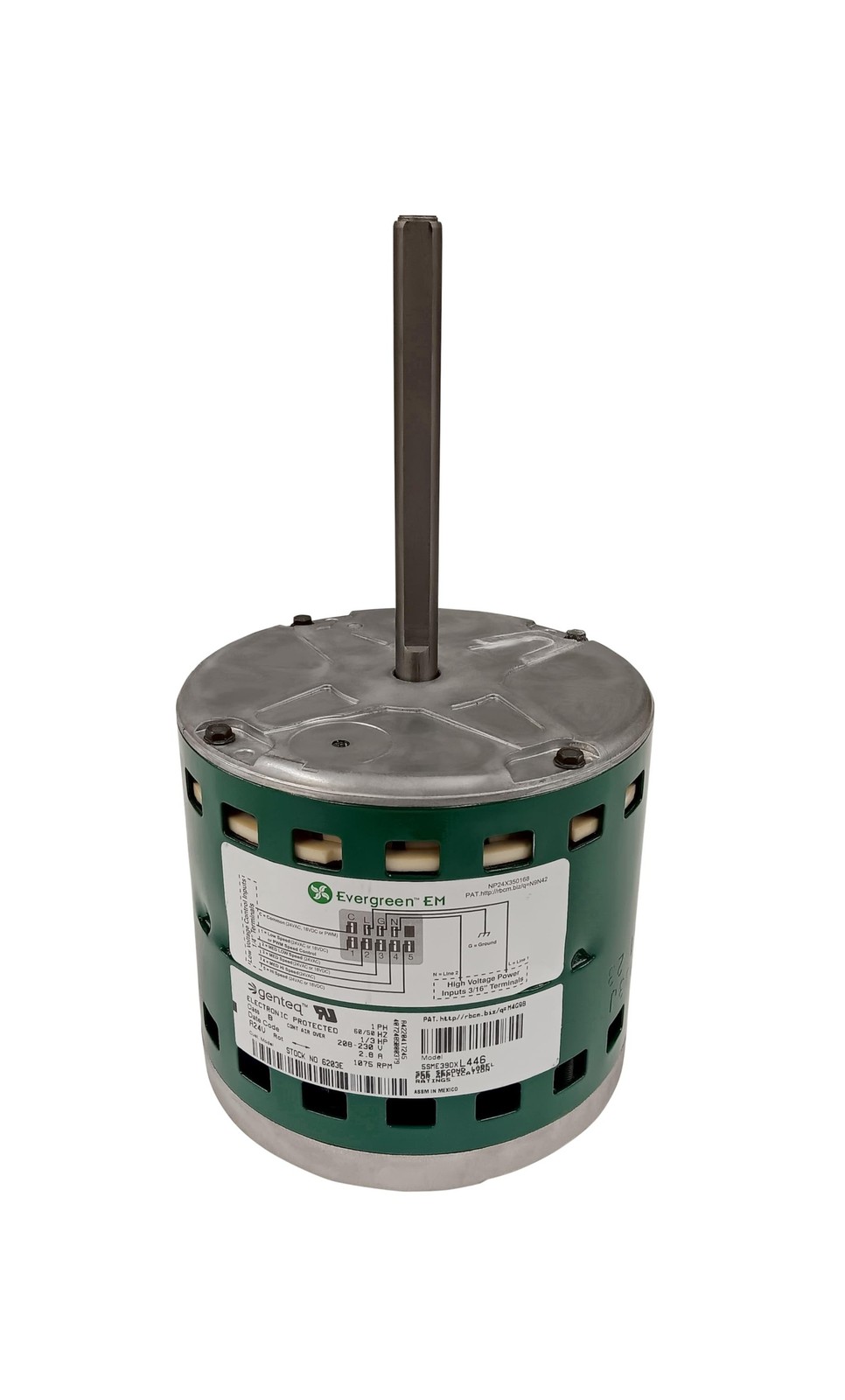 Evergreen CECOMINOD073162 GE • Genteq 1/3 HP 230 Volt Replacement X-13 Fur