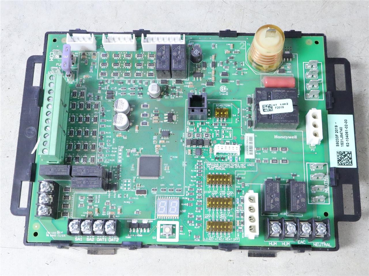 PROTECH 62-104061-02-00 Rheem Ruud S9233F2019 Furnace Control Circuit Board