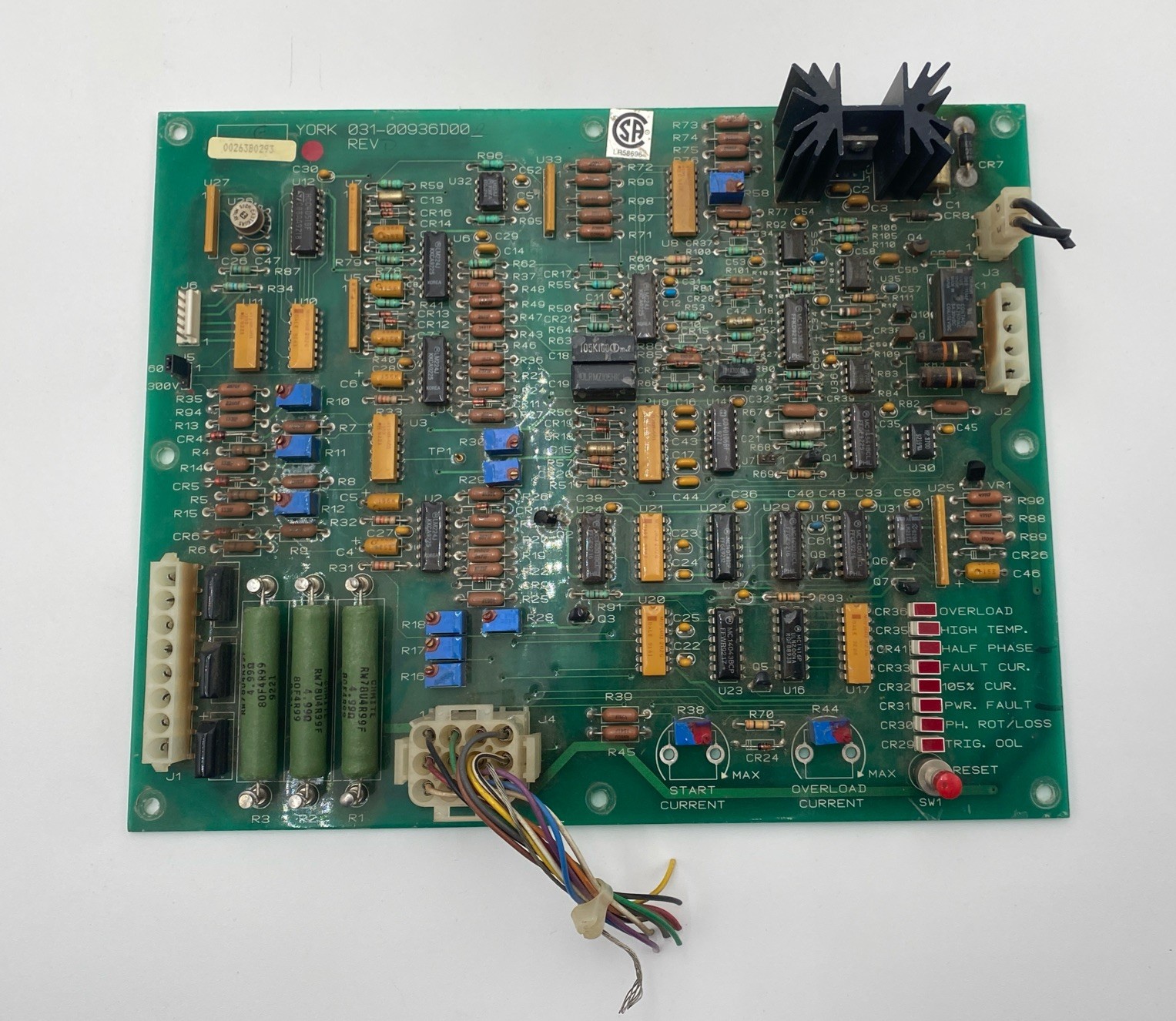 YORK 031-00936D00 Rev D Chiller Control Board