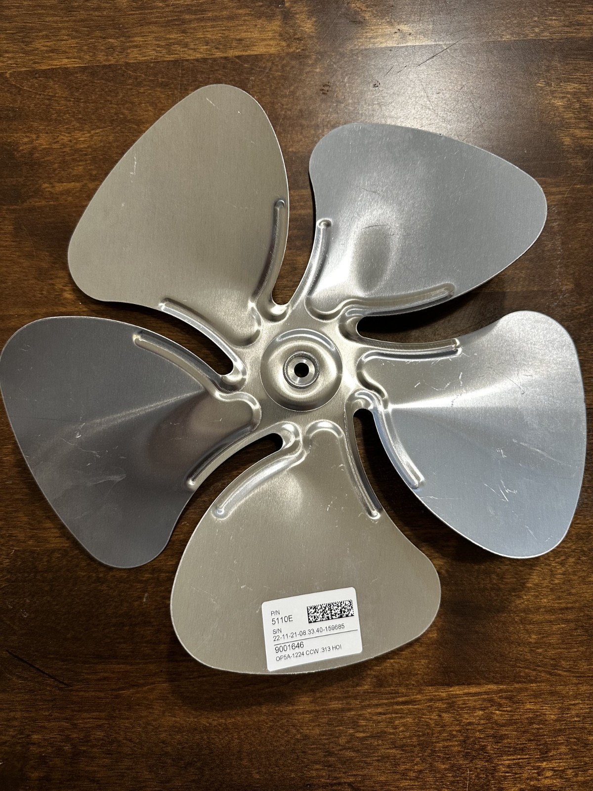 BOHN FAN BLADE 12″ 24° 5 wing CCW 5/16″B – 5110E