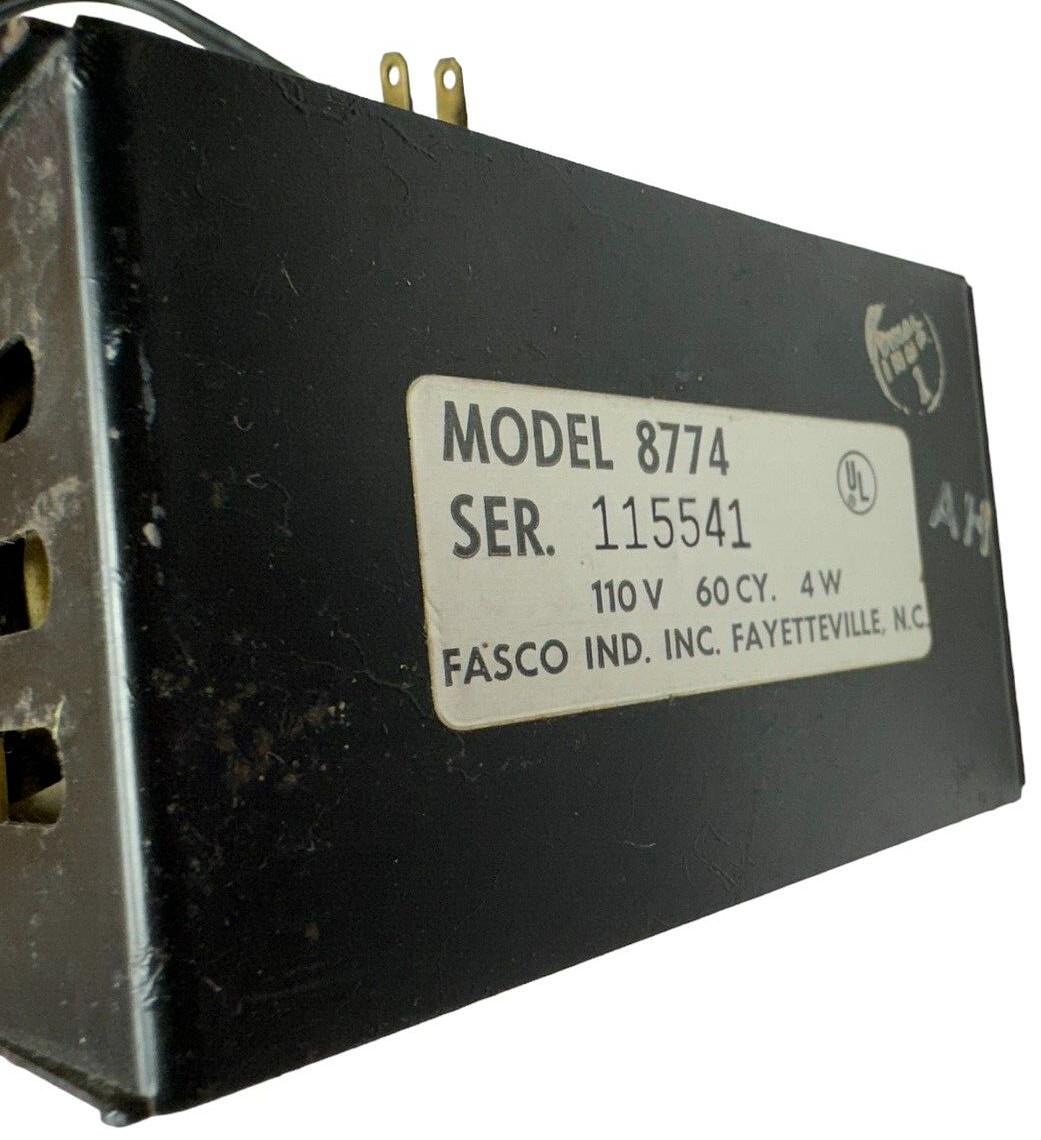 Vintage Fasco 8774 Sound Maker For Fireplace 110V 60Cy 4W *Free Shipping*
