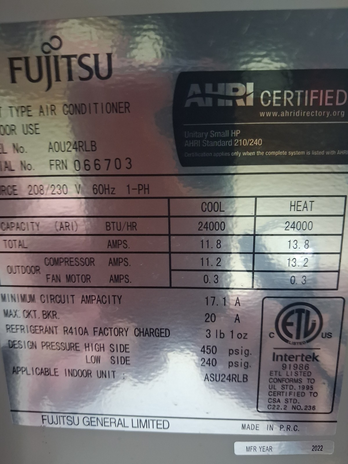 fujitsu halcyon dc inverter