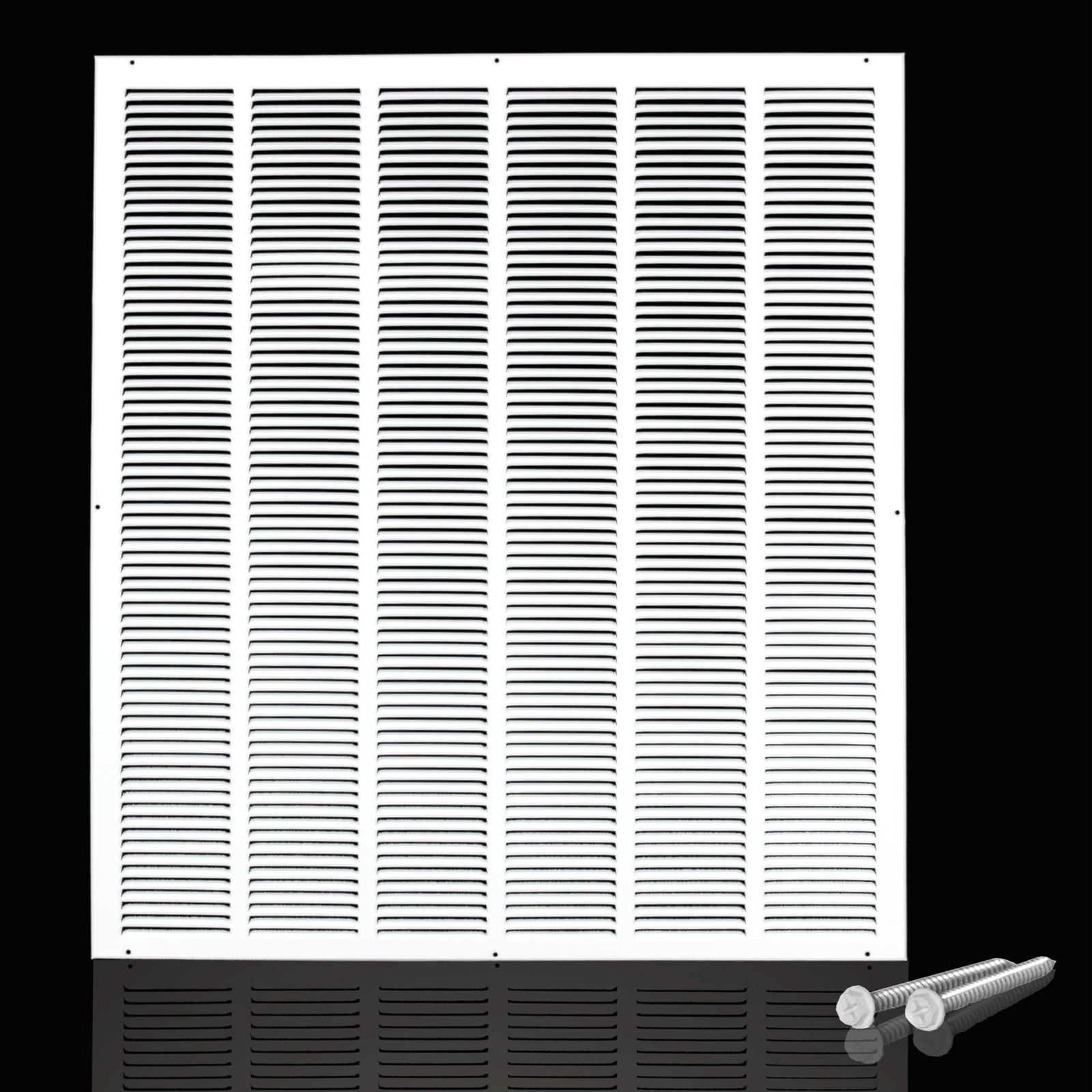Engera Return Air Grille – Sidewall and Ceiling – HVAC Vent Duct 20×20, White