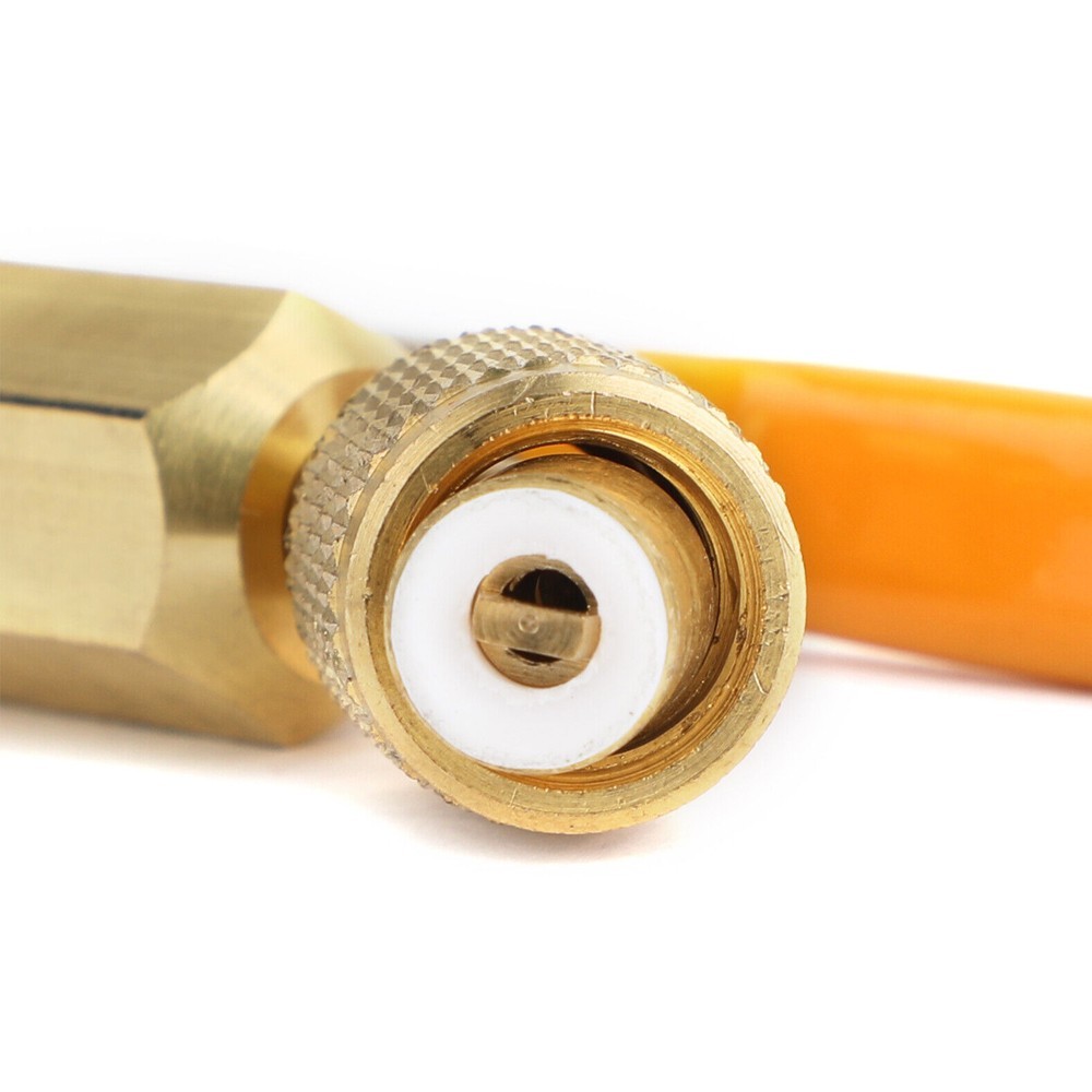 1/4″ SAE 3PCS AC Coolant Charging Hoses Angled Small Ball Valve Kit