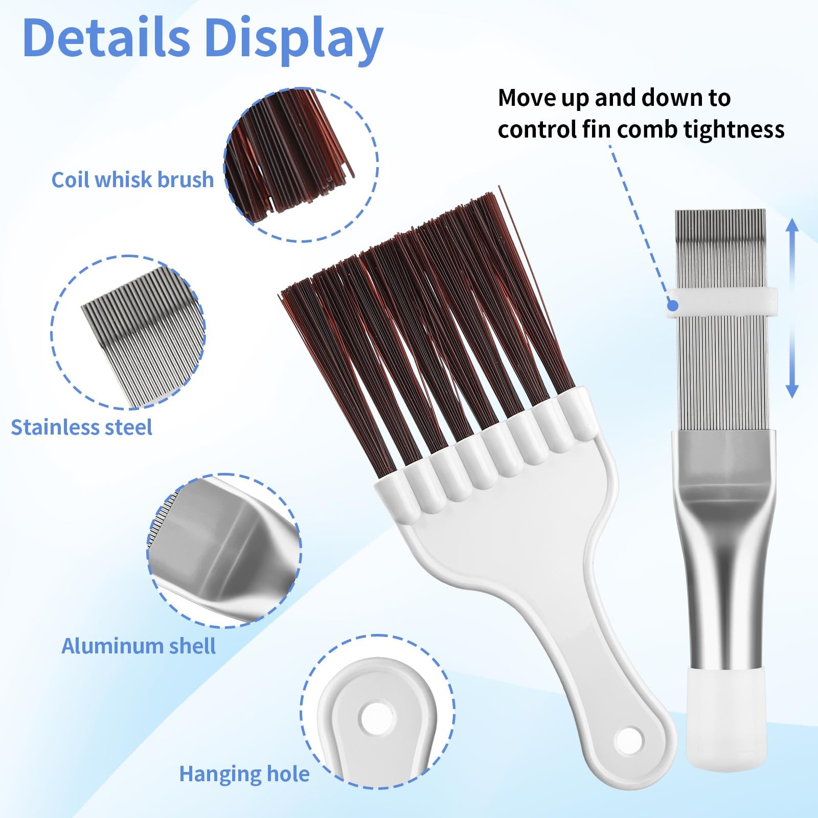 Air Conditioner Condenser Fin Comb, 2 15 x 2.5 cm and 17.5 x 7 cm, As Shown