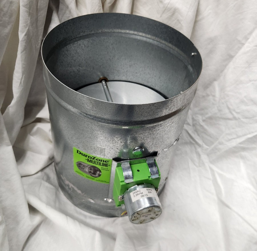 DuroZone 9” 35138 Motorized HVAC Zone Control Damper – 24V AC