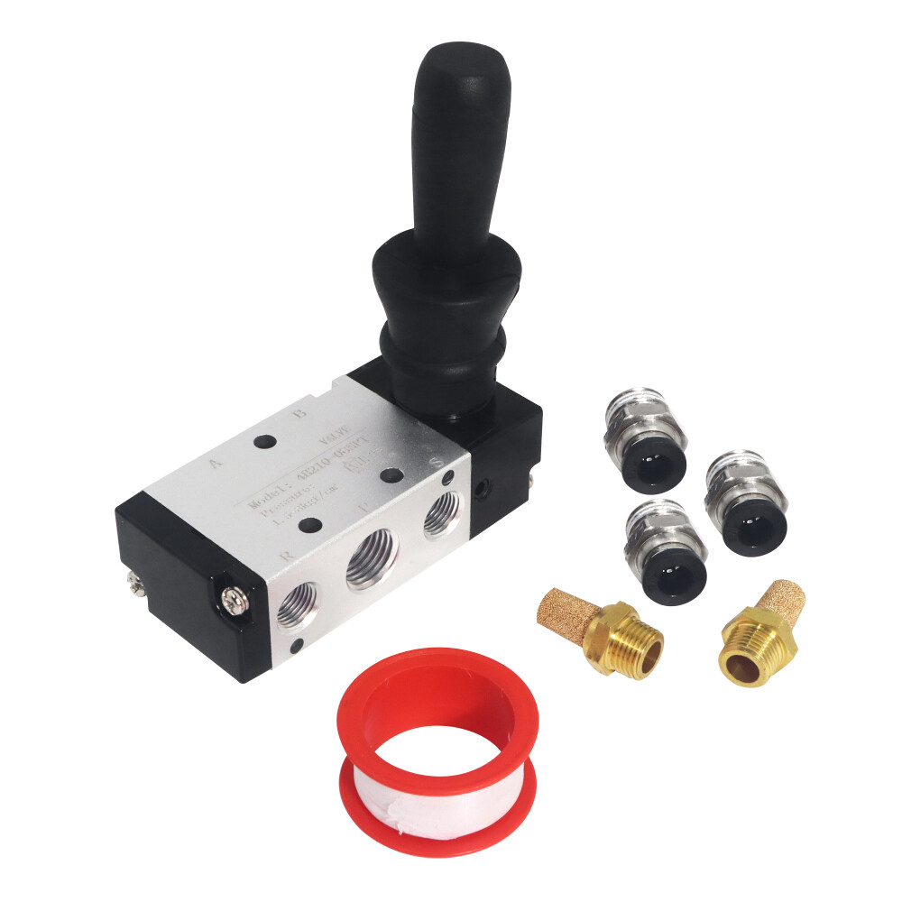 1/4″NPT 5 Way 3 Position Air Hand Lever Operated Valve Pneumatic Solenoid Valve
