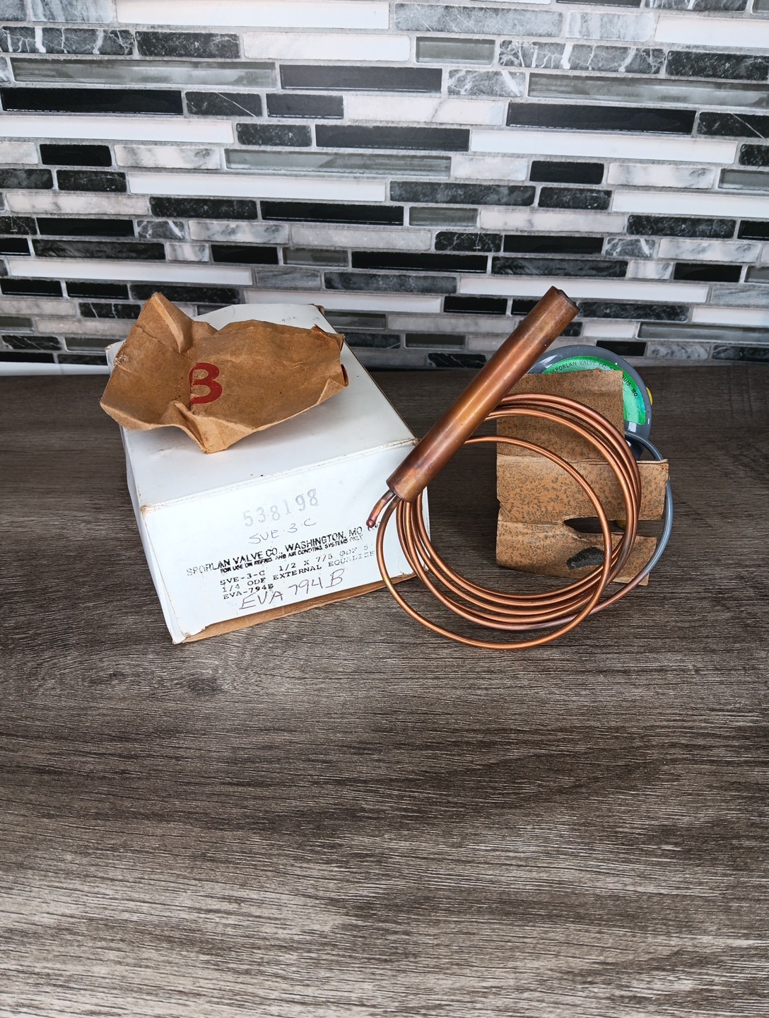 Expansion Valve SVE 3-C 1/2 x 7/8 ODF 5′ 1/4 ODF External Equalizer NOS Sporlan