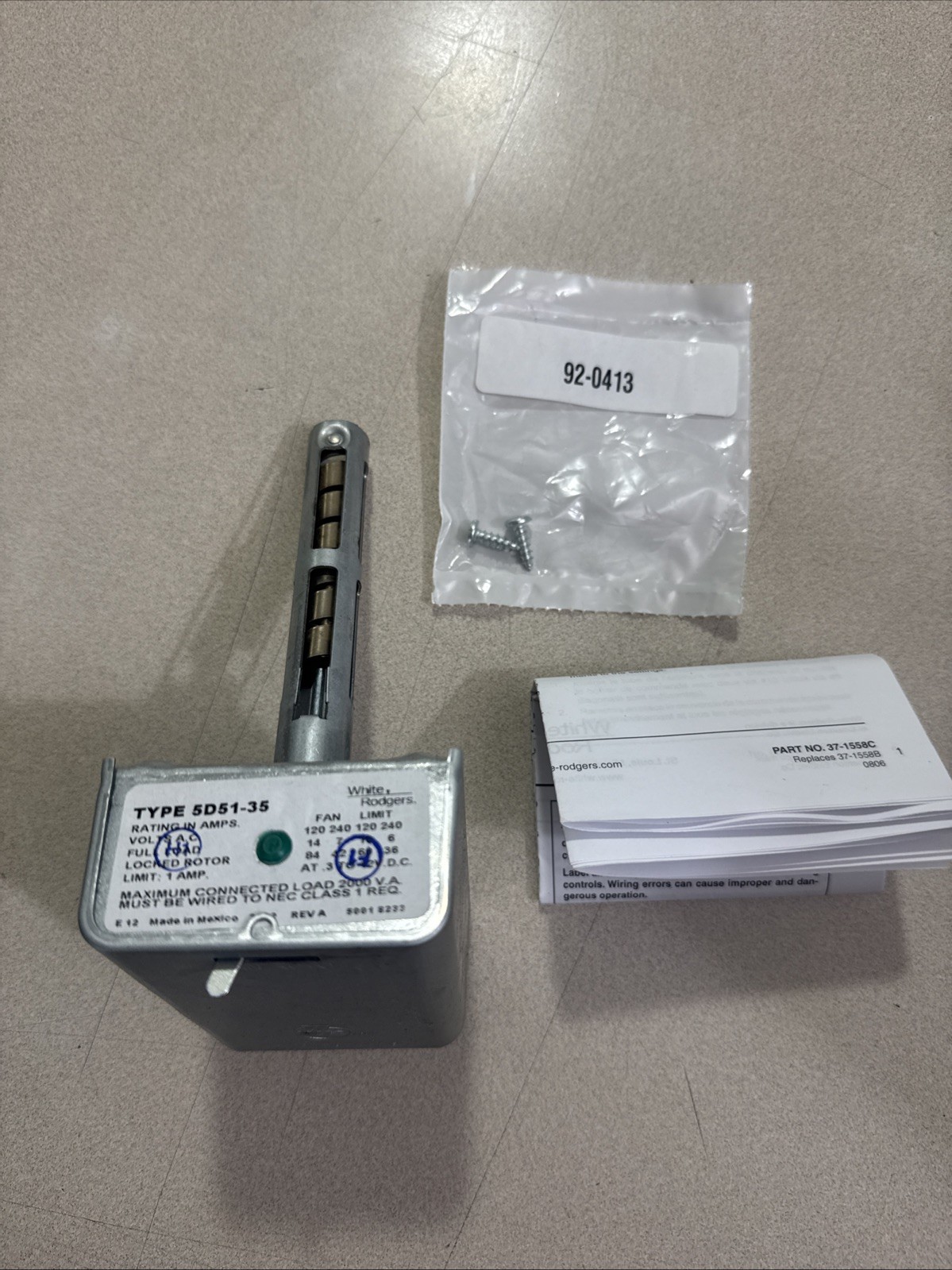 White-Rodgers 5D51-35 Fan and Limit Controller, 50F to 265F Range