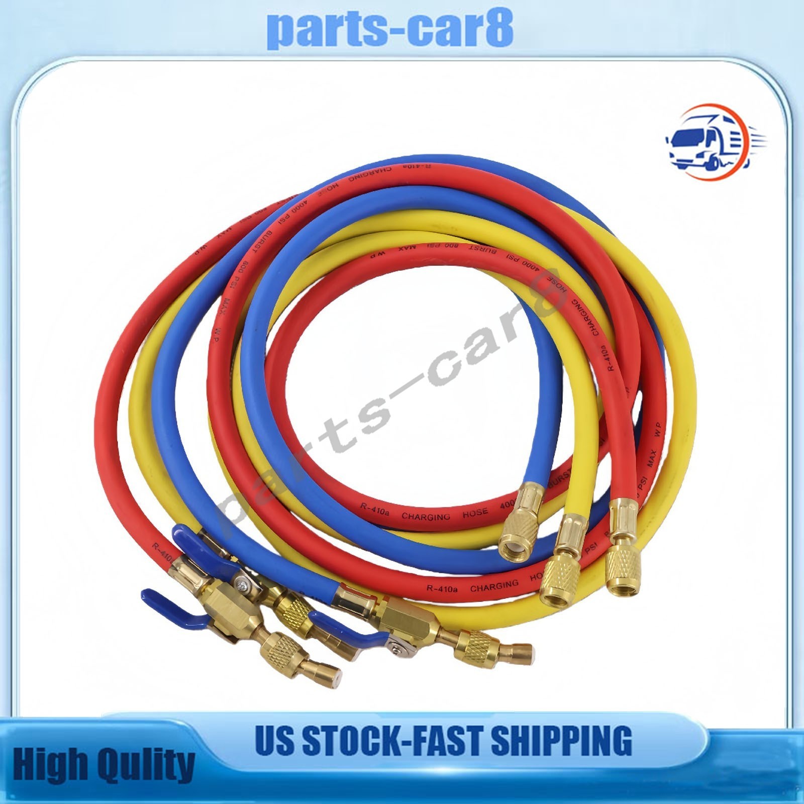 NEW 3Pack 29986 For R-410A Refrige Plus II 1/4″ Hose with Compact Ball Valve 72″