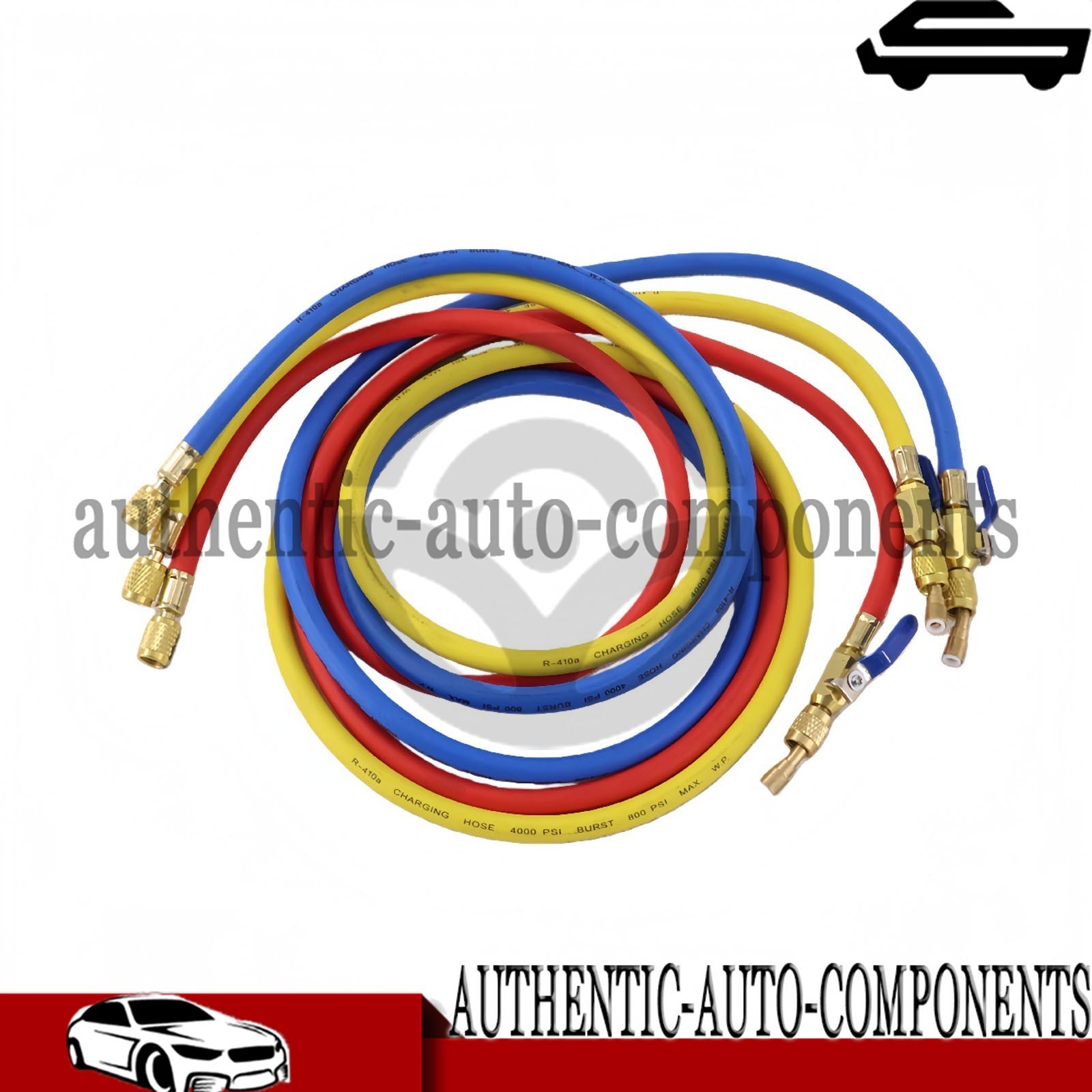 For Yellow Jacket Plus II 1/4″ Charging Hose Set 72″ Compact Ball (Pack of 3)