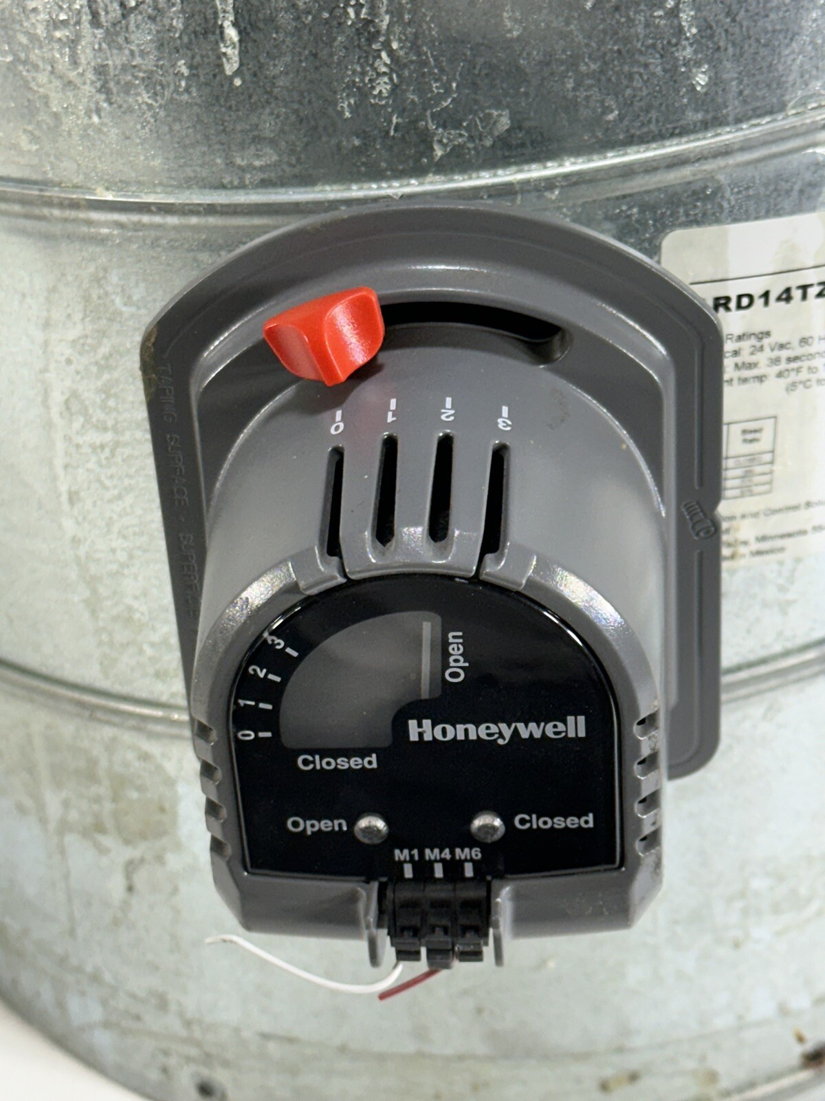 Honeywell ARD14TZ ~ 14in Round Automatic TrueZONE Damper ~ Normally Open