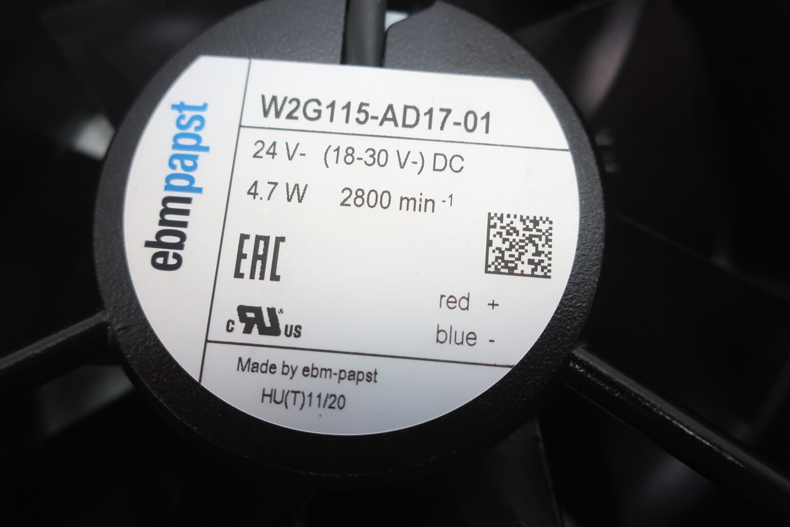 Ebm-papst W2G115-AD17-01 Axial Fan 18-30v-dc 4.7w