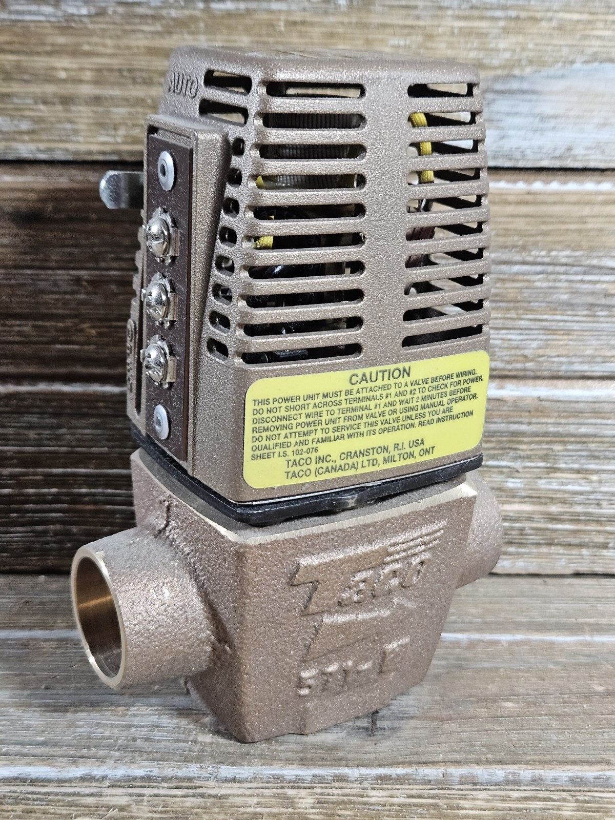 NEW Taco 571-2 Gold Series Zone Valve 2-Way 3/4″ Sweat 24 Volt 125 PSI