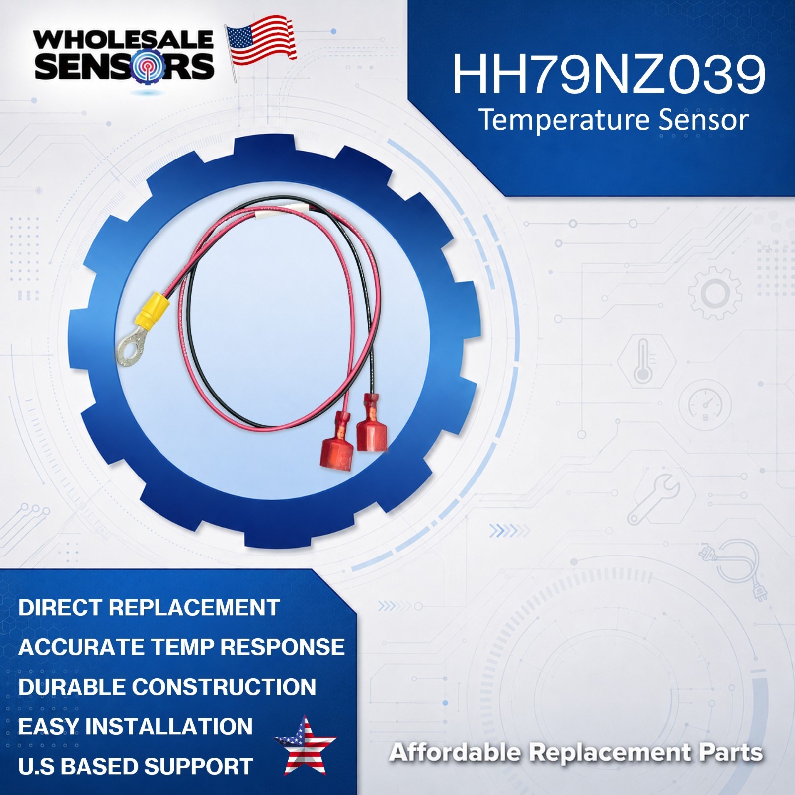 Replacement for Carrier HH79NZ039 Outdoor Air Temperature Sensor Thermistor